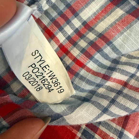 Men's Red Plaid Shirt Vineyard Vines Large - Picture 8 of 8